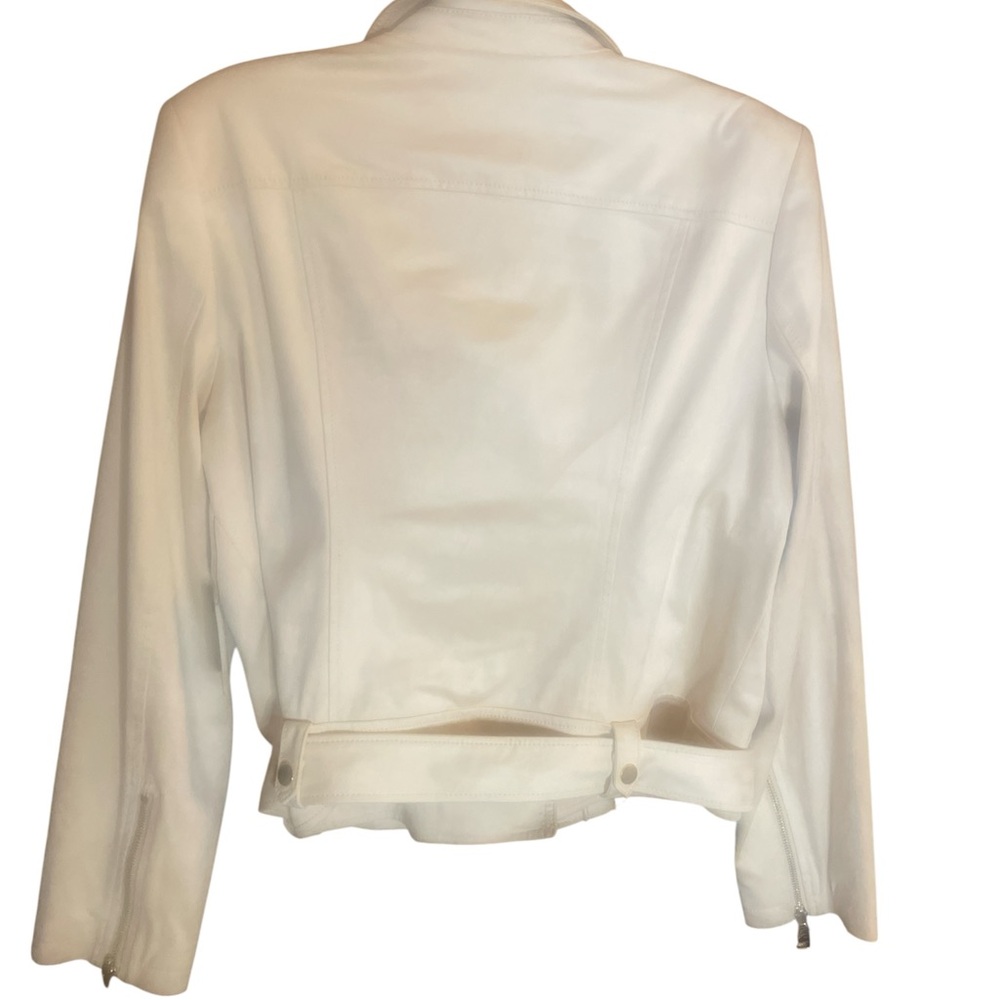 Express NWT Faux Suede Cream Moto XL Jacket - Picture 3 of 10